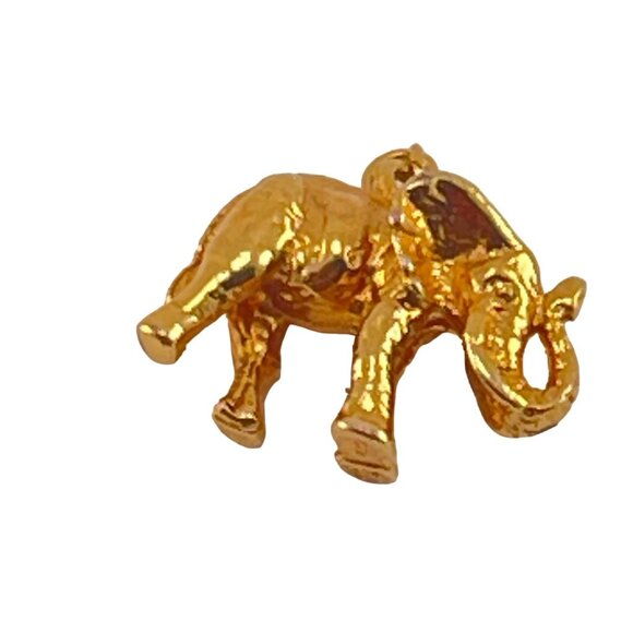 Elephant Charm Vermeil Sterling Gold Plate - Picture 5 of 7